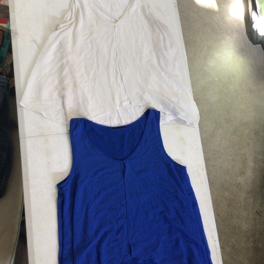 Two women’s small dressy tanks